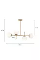 Suspension pour chambre à coucher et salon moderne à 4 lampes style vieilli Günay, dessus de table de cuisine