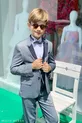 Ensemble de costume classique pour garçon Mojo avec détail de col  Gris-Bleu marine