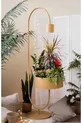 Lampadaire d'angle design spécial Mira avec support pour plantes et pot, lampadaire moderne design éclairage