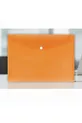Enveloppe à pression transparente / colorée  microns orange 5 pièces