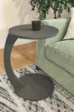 Table d'appoint en C à roulettes, table de salon, table latérale, table gigogne, table de service - Gris anthracite