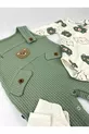 Grenouillère pour bébé garçon avec broderie d'ours, ensemble de 3 pièces – Body, grenouillère et chaussettes | Vêtements pour bébé de 3, 6, 9 mois