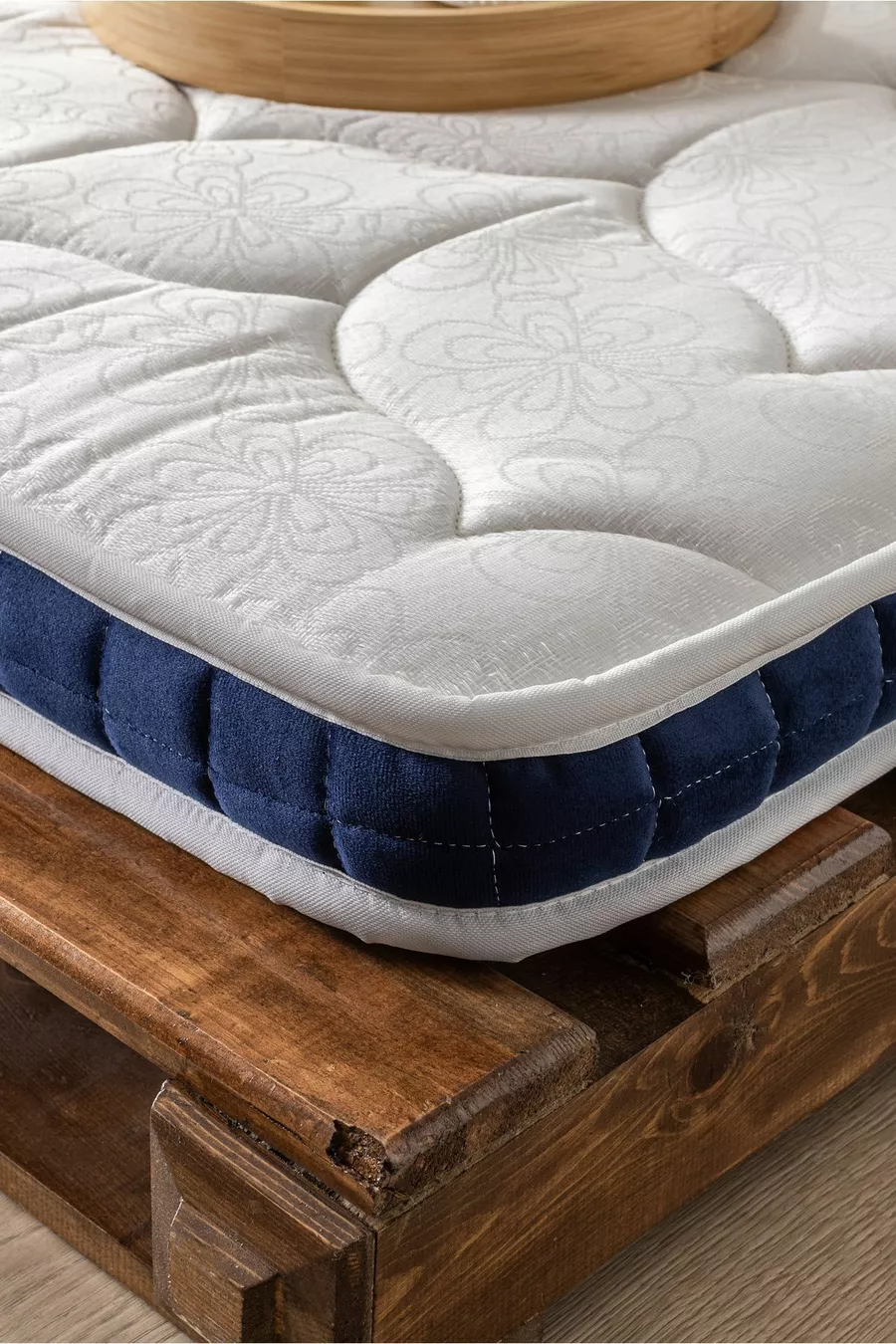 Matelas avec coussin en mousse à plumes d'oiseau, entièrement orthopédique, 8 cm (±1 cm)