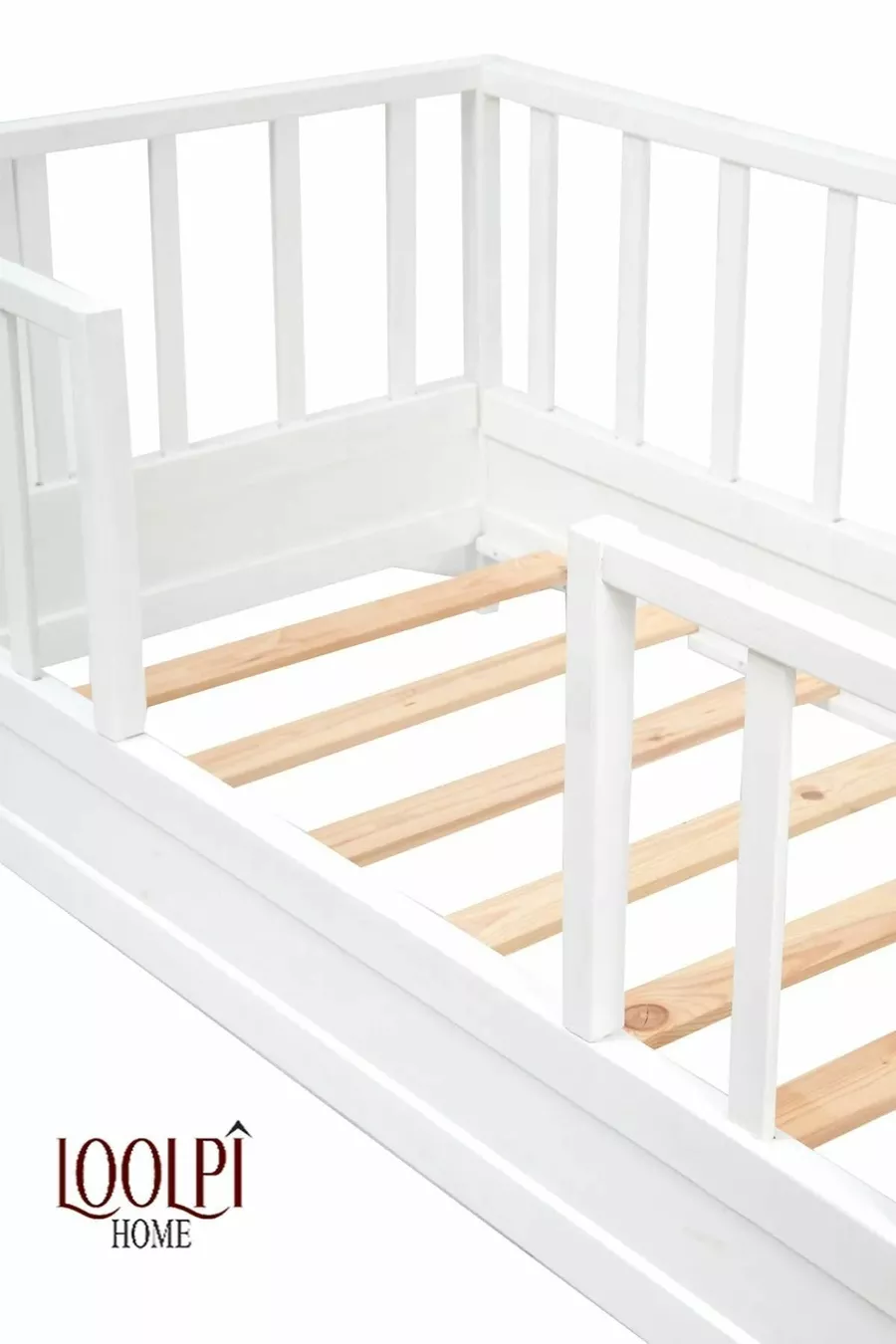 Lit pour bébé et enfant unisexe en bois naturel