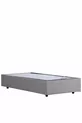Riga Lit Simple en MDF, Gris Clair (Hors Tête de Lit et Matelas)