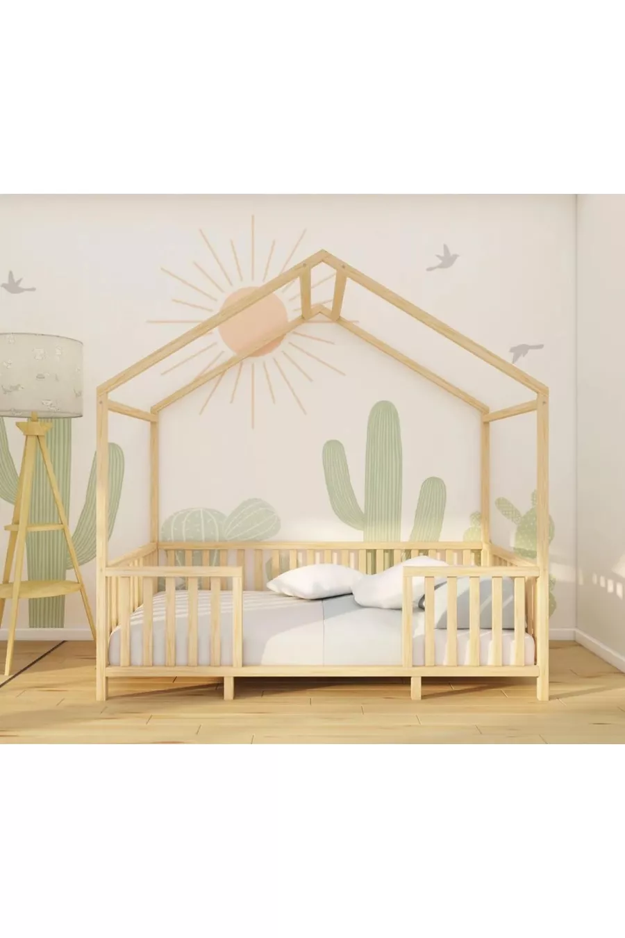 Lit pour bébé et enfant design en bois naturel