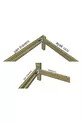 Lit en bois massif cm X cm Couleur noyer bois naturel