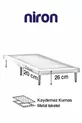Niron Lit Simple - Sommier Simple - Cadre Métallique, Pieds Hauts et Lit en Tissu Lin