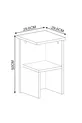 Table de chevet et table d'appoint moderne Roisin multifonctionnelle Anthracite