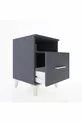 Commode Hyperion à une étagère et un tiroir Anthracite-Anthracite