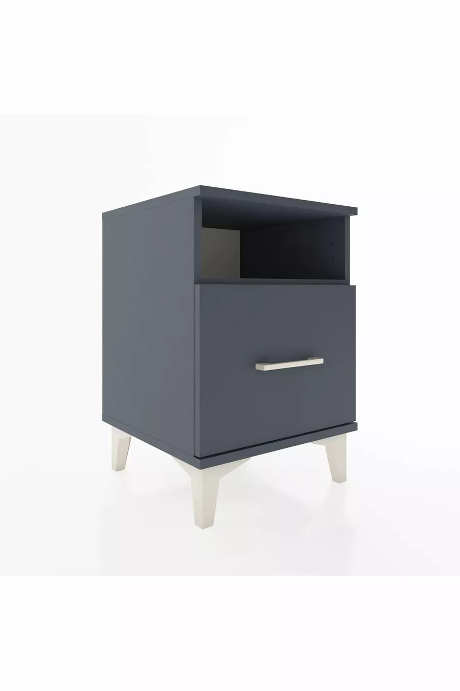 Commode Hyperion à une étagère et un tiroir Anthracite-Anthracite
