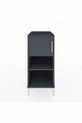 Table de chevet Kronos à 2 étagères avec 1 porte Anthracite-Anthracite