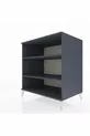 Commode Kronos 2 étagères Anthracite-Anthracite