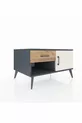 Commode Kronos avec une seule étagère, un tiroir et une porte, anthracite-pierre de lune/pin