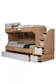 Lits superposés, Lit superposé Aura avec tiroirs - 3 matelas confort