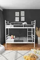 Koza Ranza Lit Superposé Compatible avec Matelas Blanc Métal Amovible