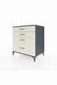 Commode Kronos 4 tiroirs Anthracite-Pierre de lune
