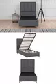 Lit coffre Gold Therapy Anthracite (TÊTE DE LIT ET MATELAS NON INCLUS)