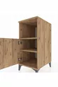 Table de chevet Kronos à 2 étagères avec 1 porte, pin-pin