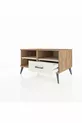 Commode Kronos 2 étagères 1 tiroir Pin-Pierre de lave