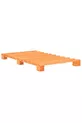 Lit plateforme en bois massif cm X cm, couleur noyer cm X cm, couleur noyer massif