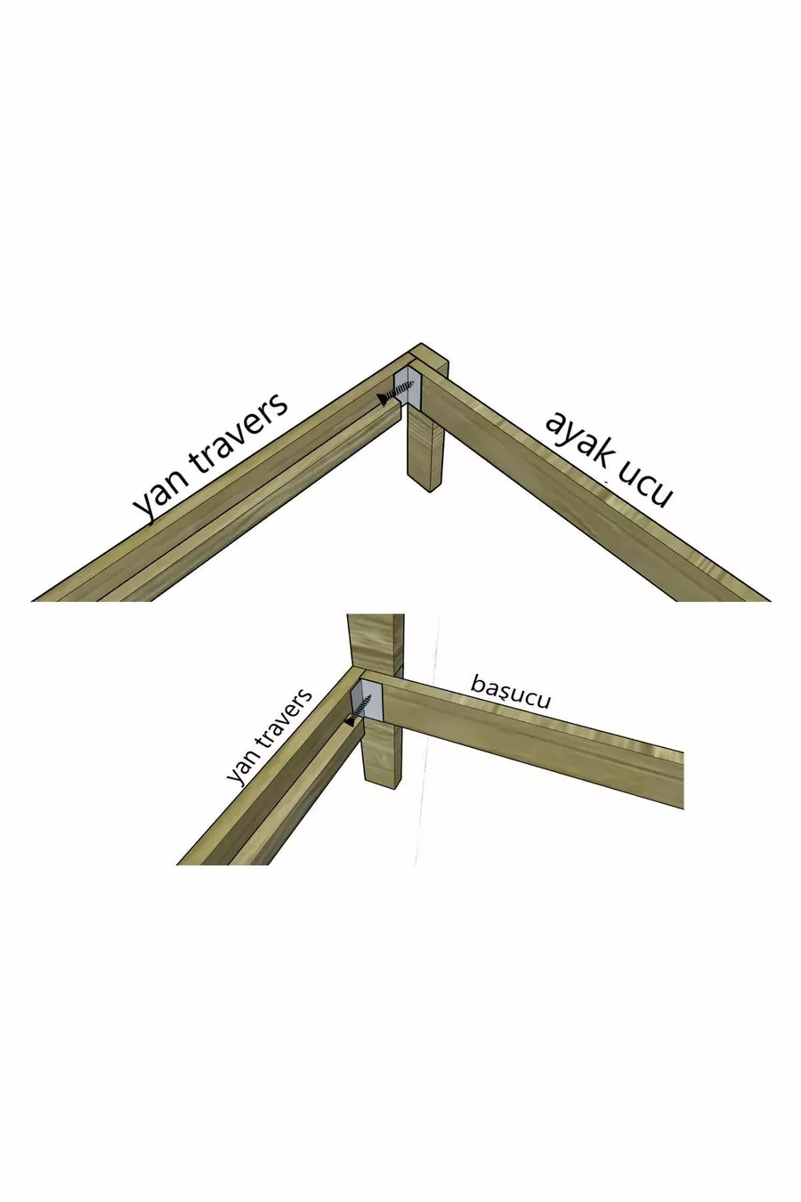 Lit tendance en bois massif naturel + 2 étagères simples pour le côté du lit offertes en cadeau