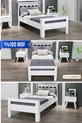 Lit Compatible, Style Simple, Simple, Blanc, Jeune, MDF, Lit Simple