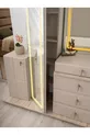 ENSEMBLE DE CHAMBRE À COUCHER PETRA EN MDF AVEC LED