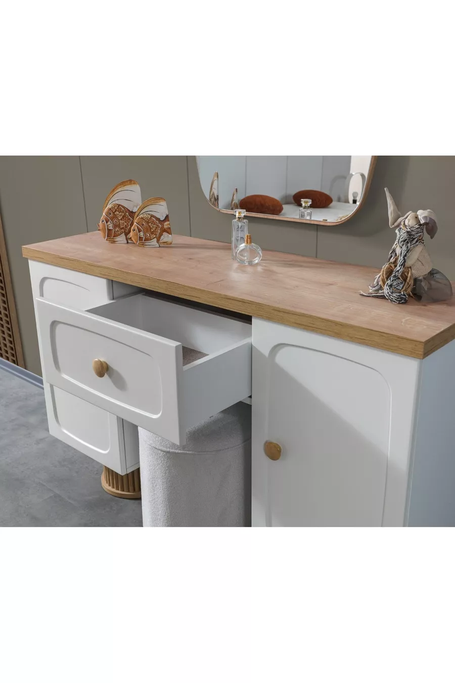 Ensemble de chambre à coucher Diego Commode et Miroir
