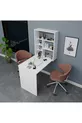 Table de manucure et pédicure avec étagères en cèdre, blanc - Cèdre