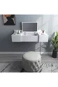 Coiffeuse Murale avec Miroir et Étagère Zakkum, Blanche - Zakkum