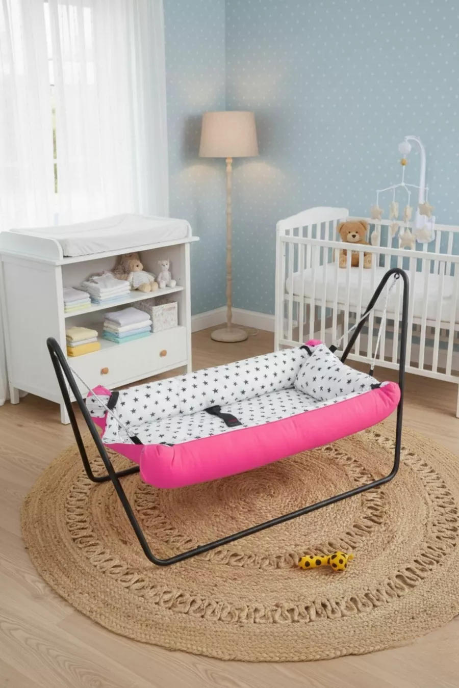 Berceau hamac portable pour bébé (rose)