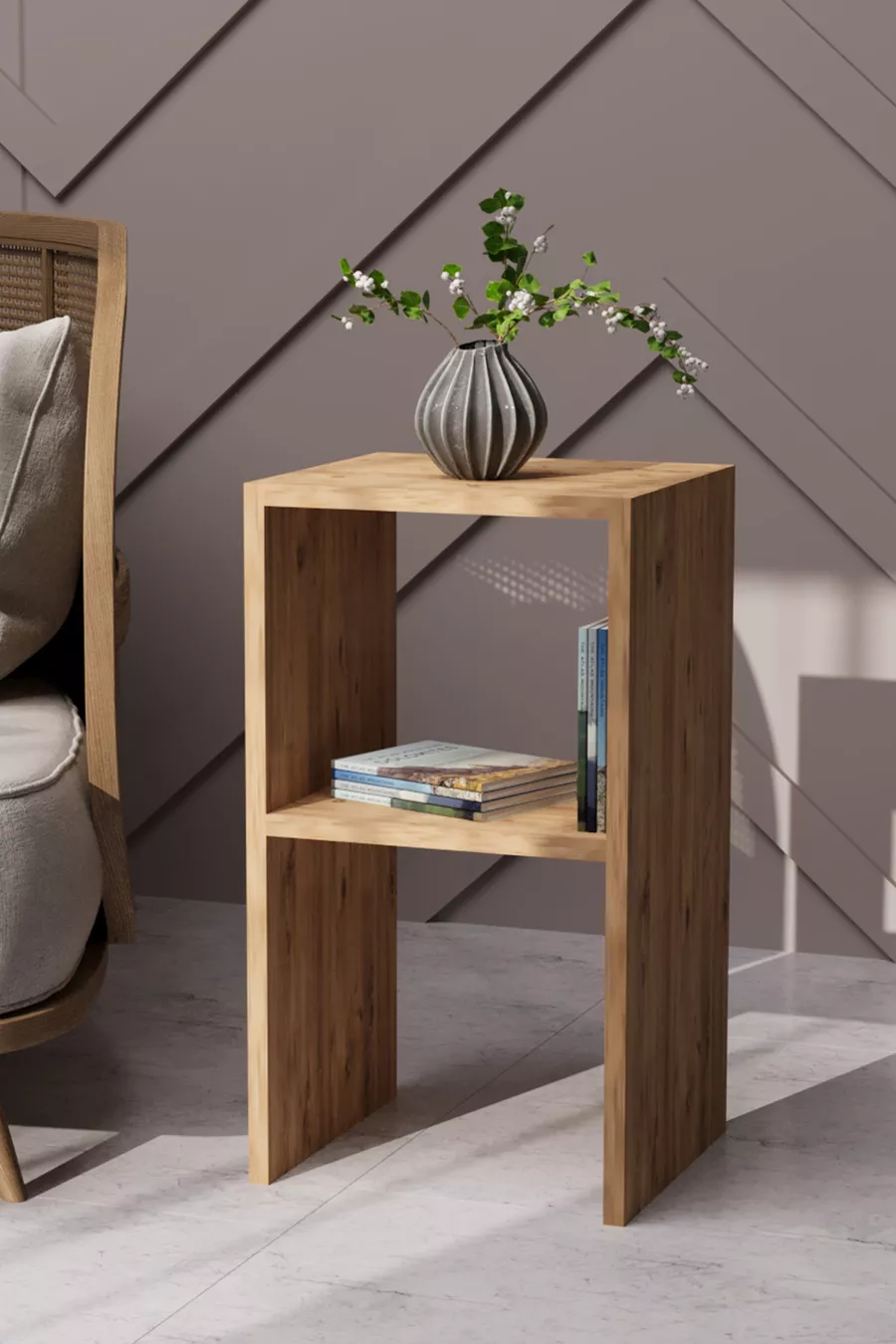 Chevet de chambre à coucher Commode de chevet Multifonction Étagère Chevet