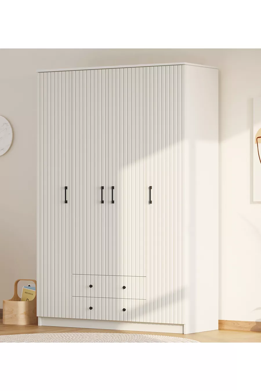 Armoire Mega İrem Country 4 Portes 2 Tiroirs