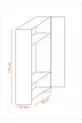 Armoire à vêtements à 2 portes Blanche 