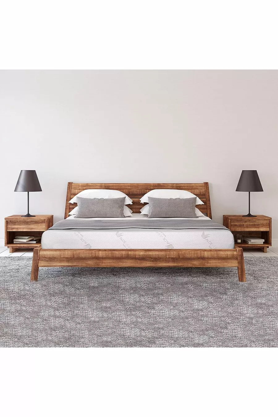 Matelas en mousse à mémoire de forme SLEEPNICE Ottoman en tissu Aloe Vera, dimensions spéciales, simple ou double