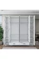 Rani  Armoire Spacieuse pour Vêtements 6 Portes 2 Tiroirs  Étagères 2 Tringles Blanche