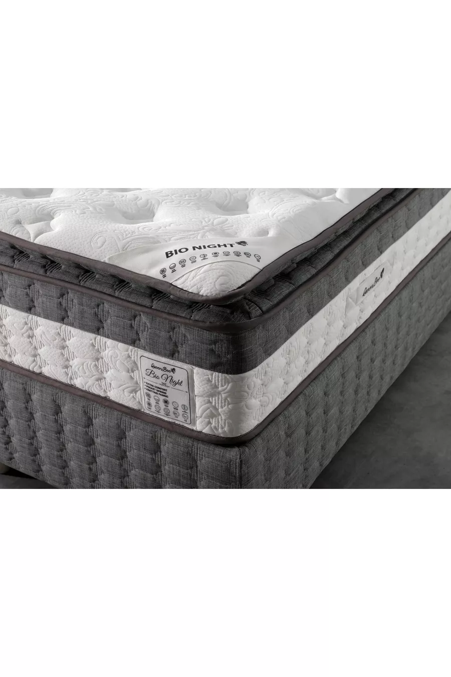 Matelas Orthopédique Complet avec Ressorts Pocket et Coussin en Gel Visco Bıo Night 5 Zones