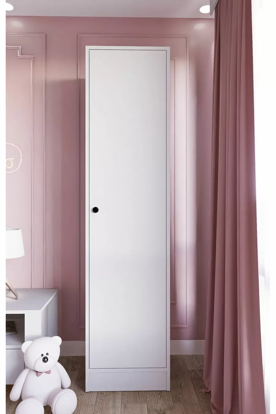 Armoire à vêtements Daisy  cm Blanche à une porte
