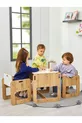 Table et chaises Montessori en bois pour activités et jeux pour enfants de 2 à 4 ans (1 table + 2 chaises)