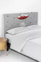 Housse de tête de lit pour chambre d'enfant avec motif de cœur rempli
