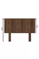 Tête de lit simple en bois couleur blanche modèle Hüma (HORIZONTALE)