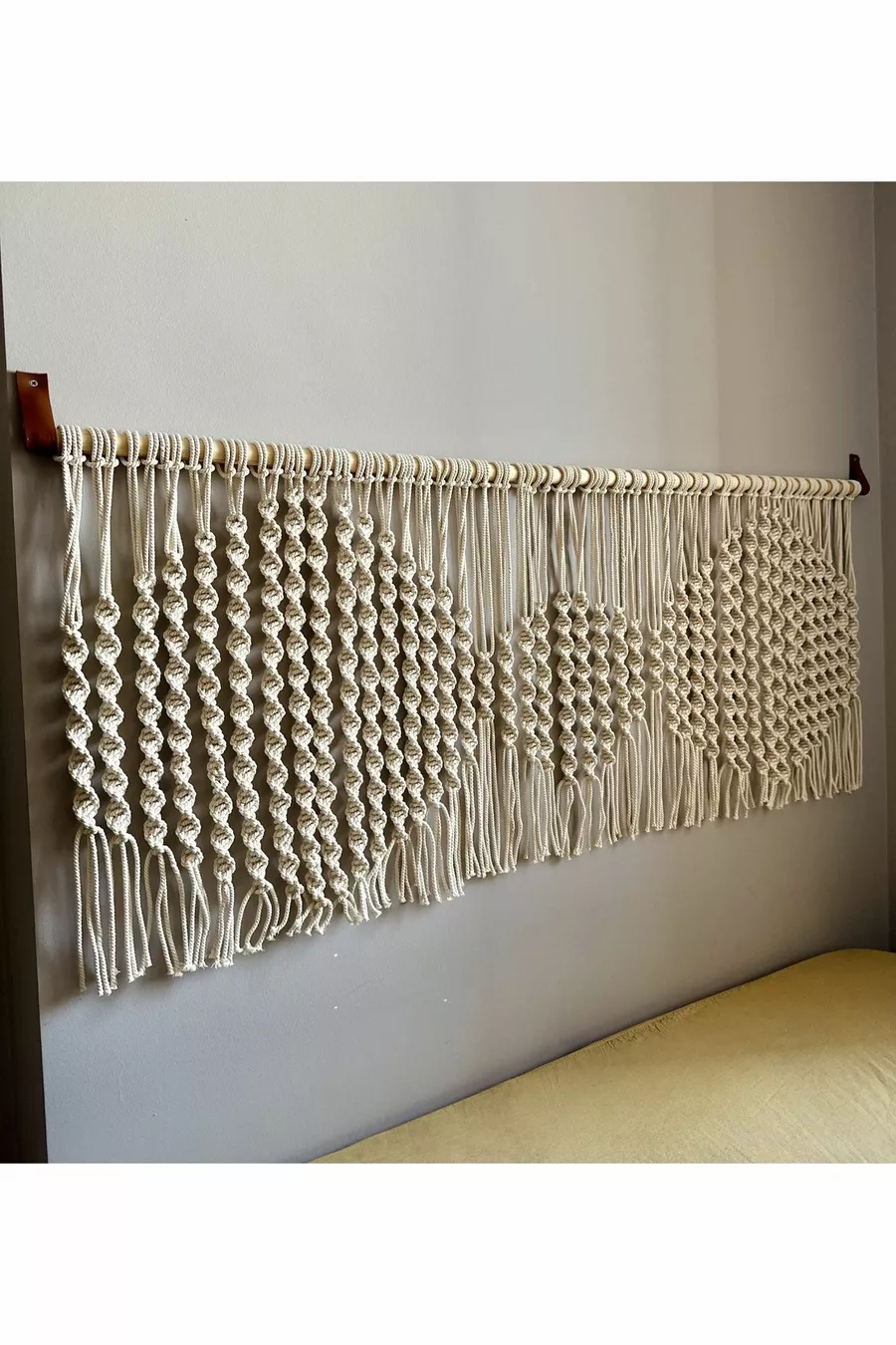 Tête de lit en macramé, tête de lit de base