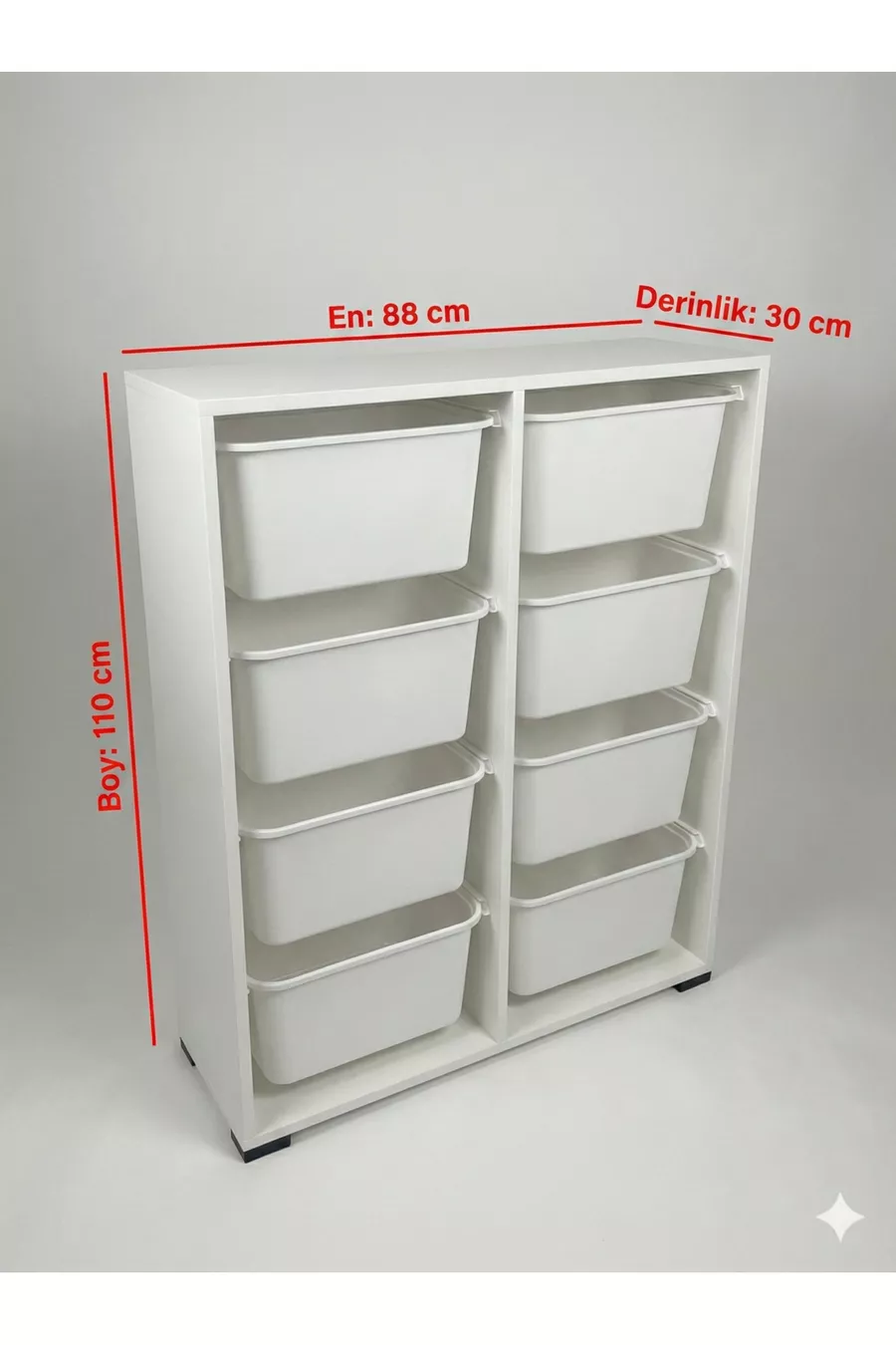 Armoire de Jouets Polyvalente à 8 Tiroirs et Unité de Rangement – Organisateur de Chambre d’Enfant avec ÉTIQUETTE CADEAU