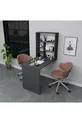 Table de manucure et pédicure avec étagère en cèdre, anthracite - Cèdre