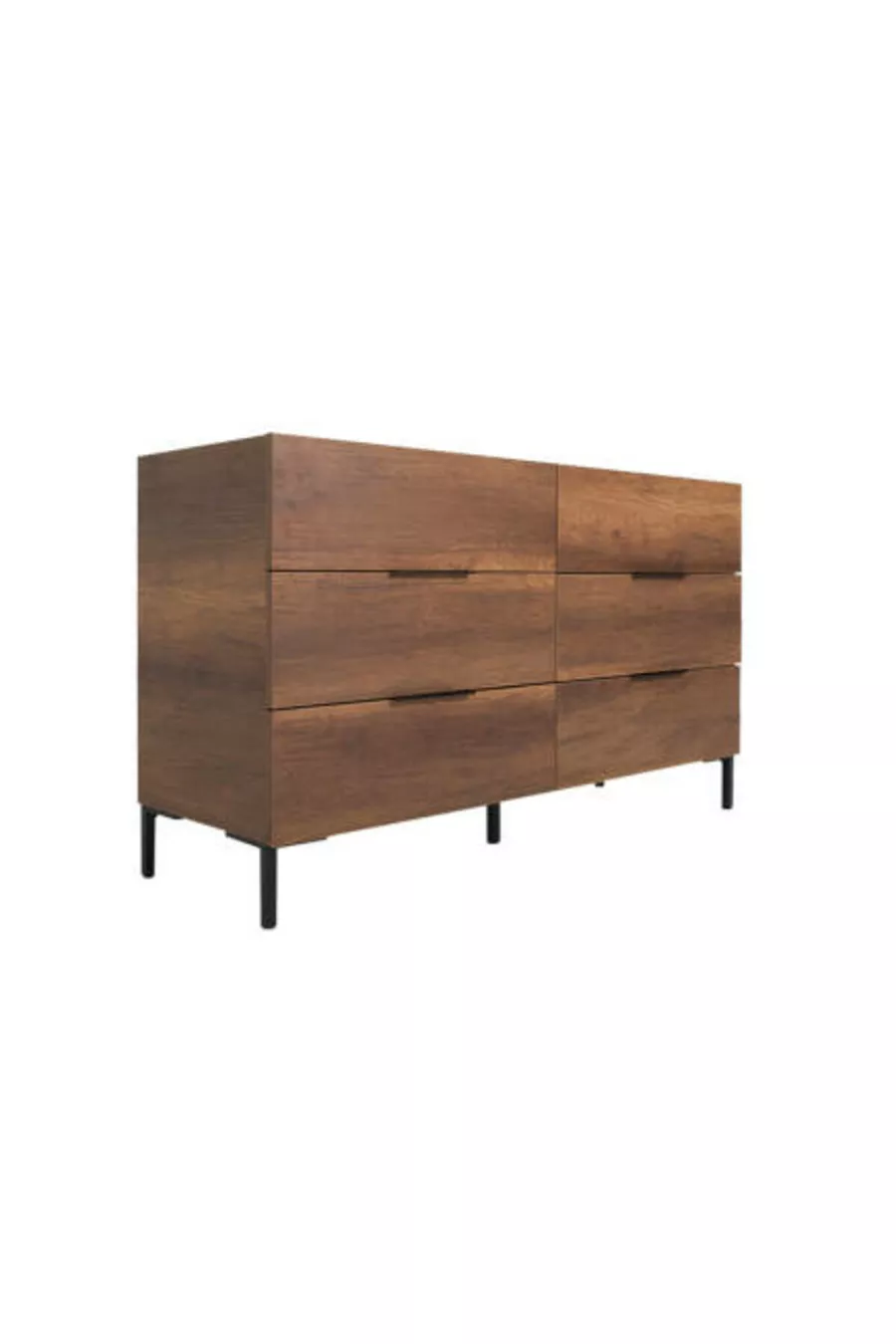 Commode Oryana à 6 tiroirs - Noyer foncé cm