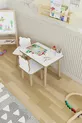 Table pour enfants effaçable à sec - table d'activité - ensemble de bureau pour enfants avec 2 chaises