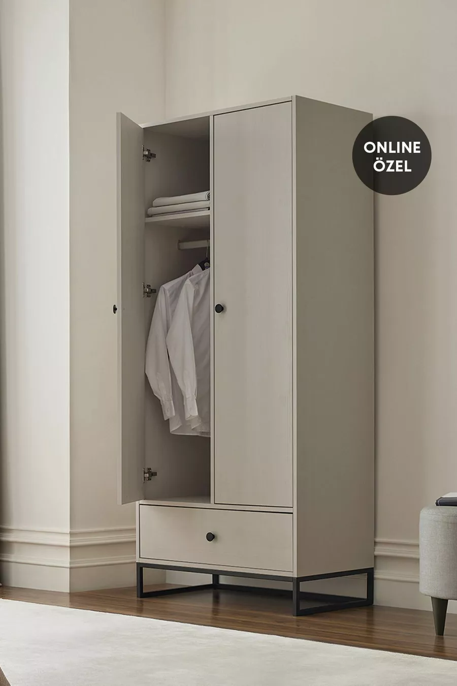 Armoire à 2 portes Kalinsta - Blanc