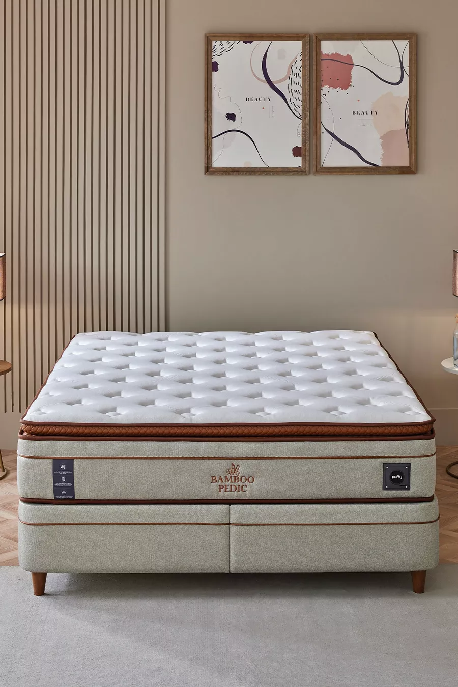 Matelas à ressorts avec poches Pedic en bambou