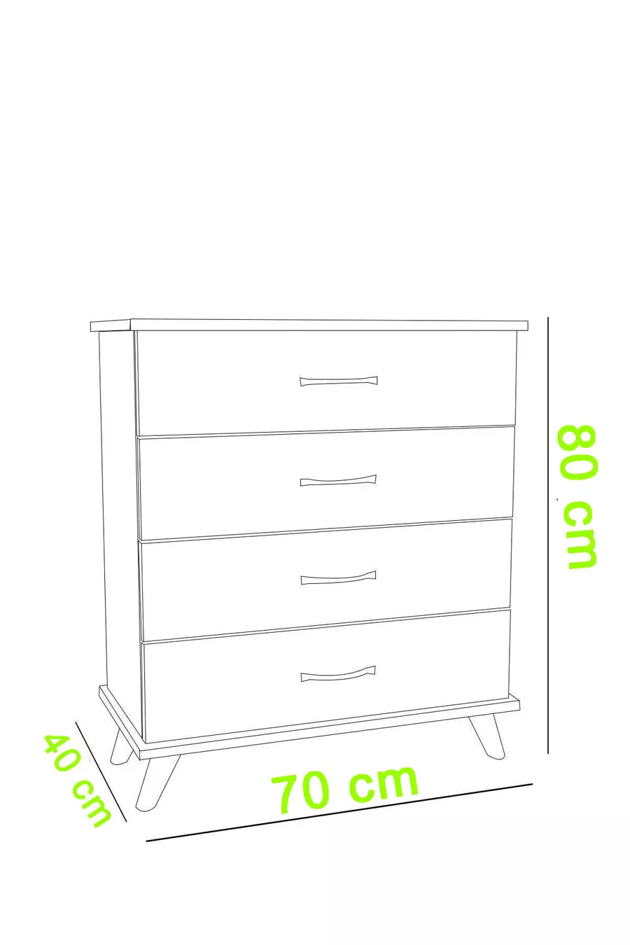 Commode Zade à 4 tiroirs